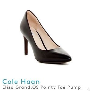 Cole Haan Grand.os Black Leather Eliza Pump 11